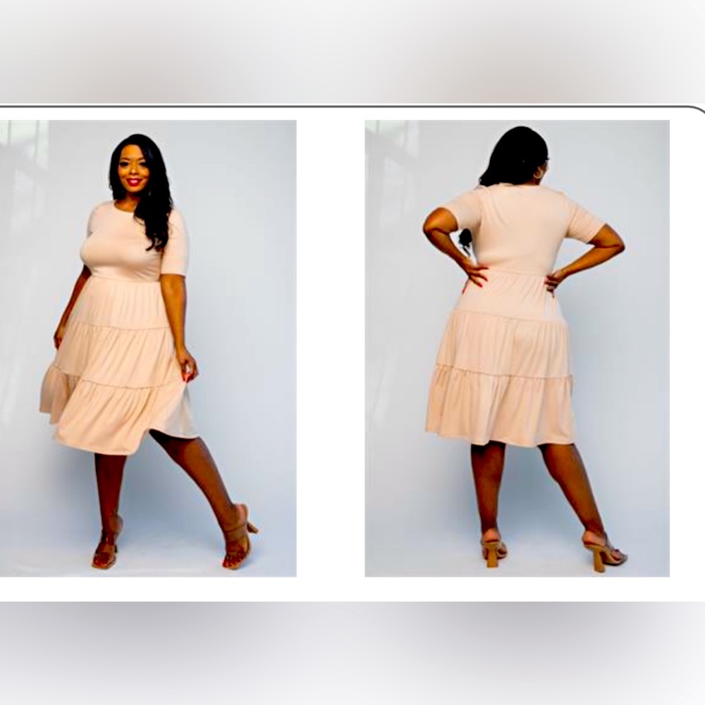 Whimsical Serene Flow Knee Length Dress